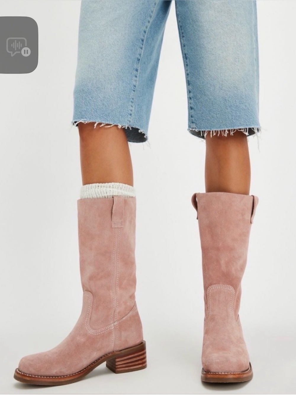 Frye Women's Suede Campus 12R Boot in Dusty Rose Size 9 Sold Out NEW IN BOX